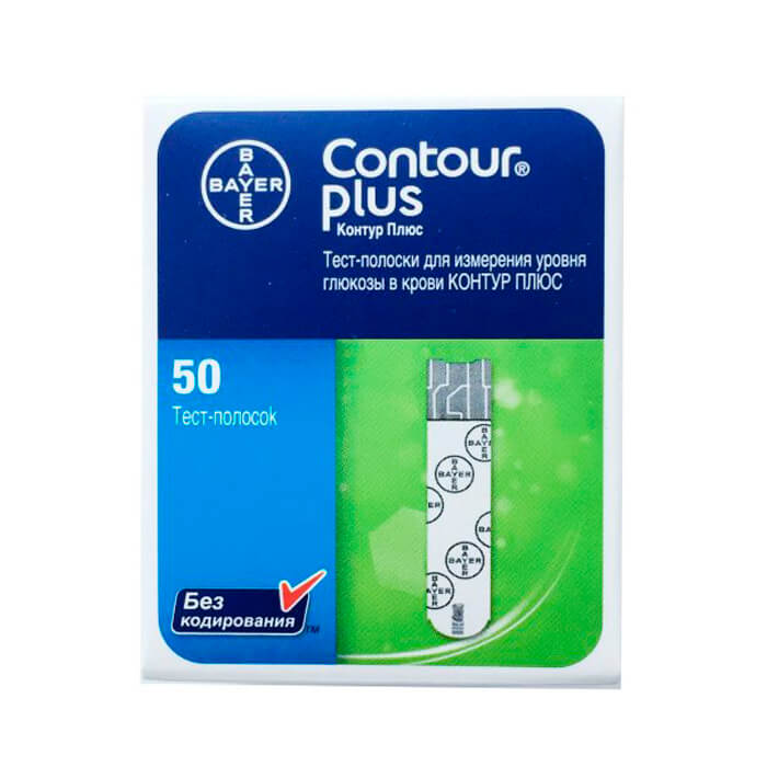 Тест-полоски для глюкометра CONTOUR PLUS