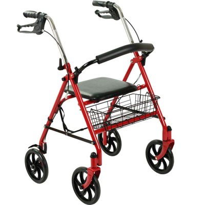 Фото Роллер складной, стальной с сиденьем и тормозами OSD-CLS901-RED
