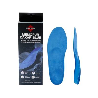 Фото Ортопедическая стелька из вспененного полиуретана Memopur Dakar Blue