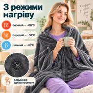 Фото3 Электроодеяло USB, работа от PowerBank, согревающее пончо