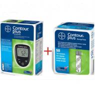 Вимірювач цукру в крові Contour Plus + 50 тест-смужок